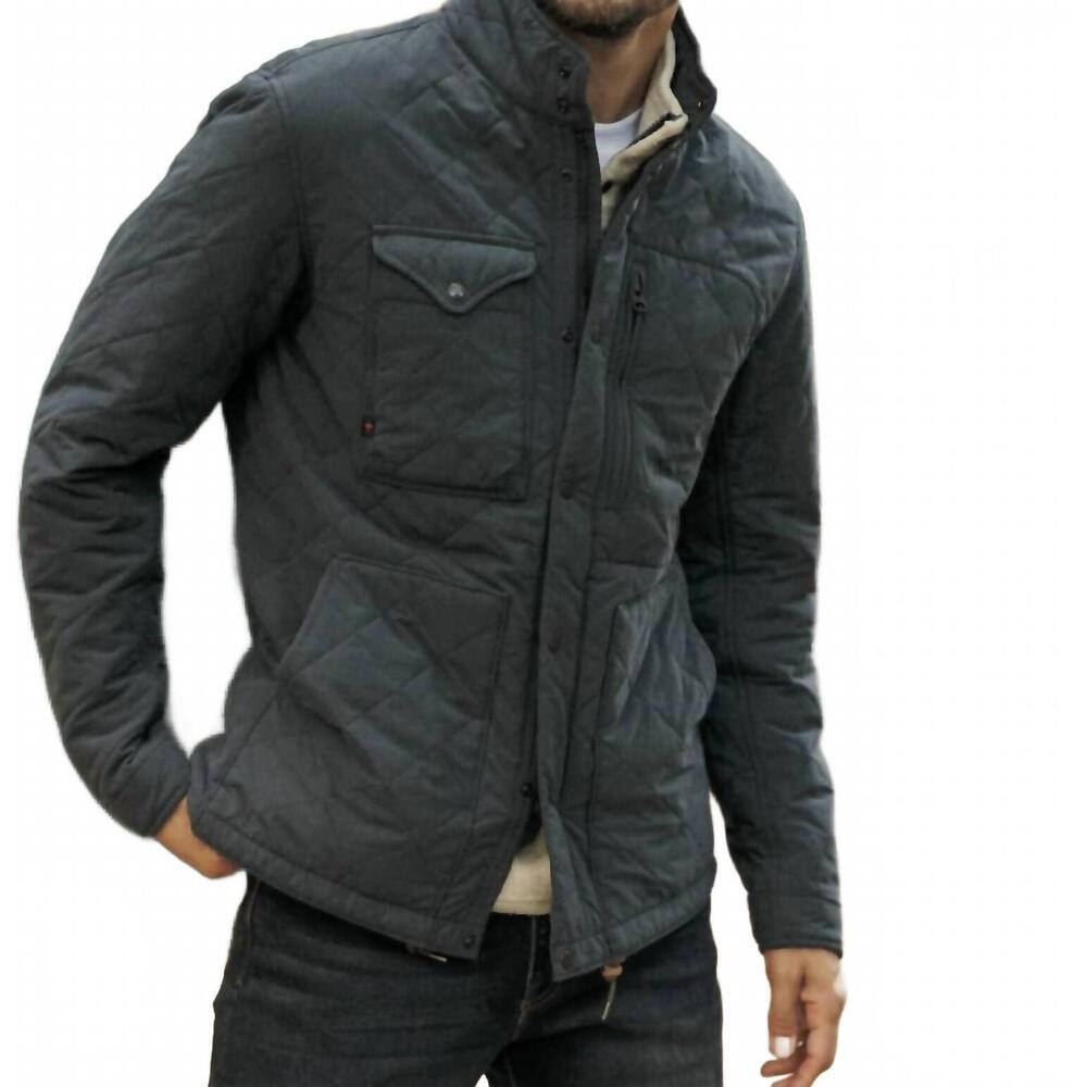 NEW RELWEN quilted tanker jacket in navy